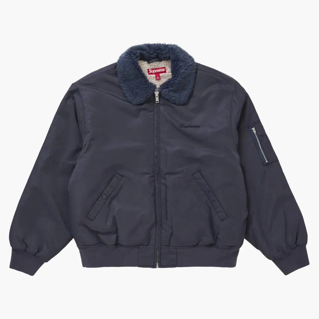 Supreme Aoi Nylon Bomber Jacket Navy - Image 3