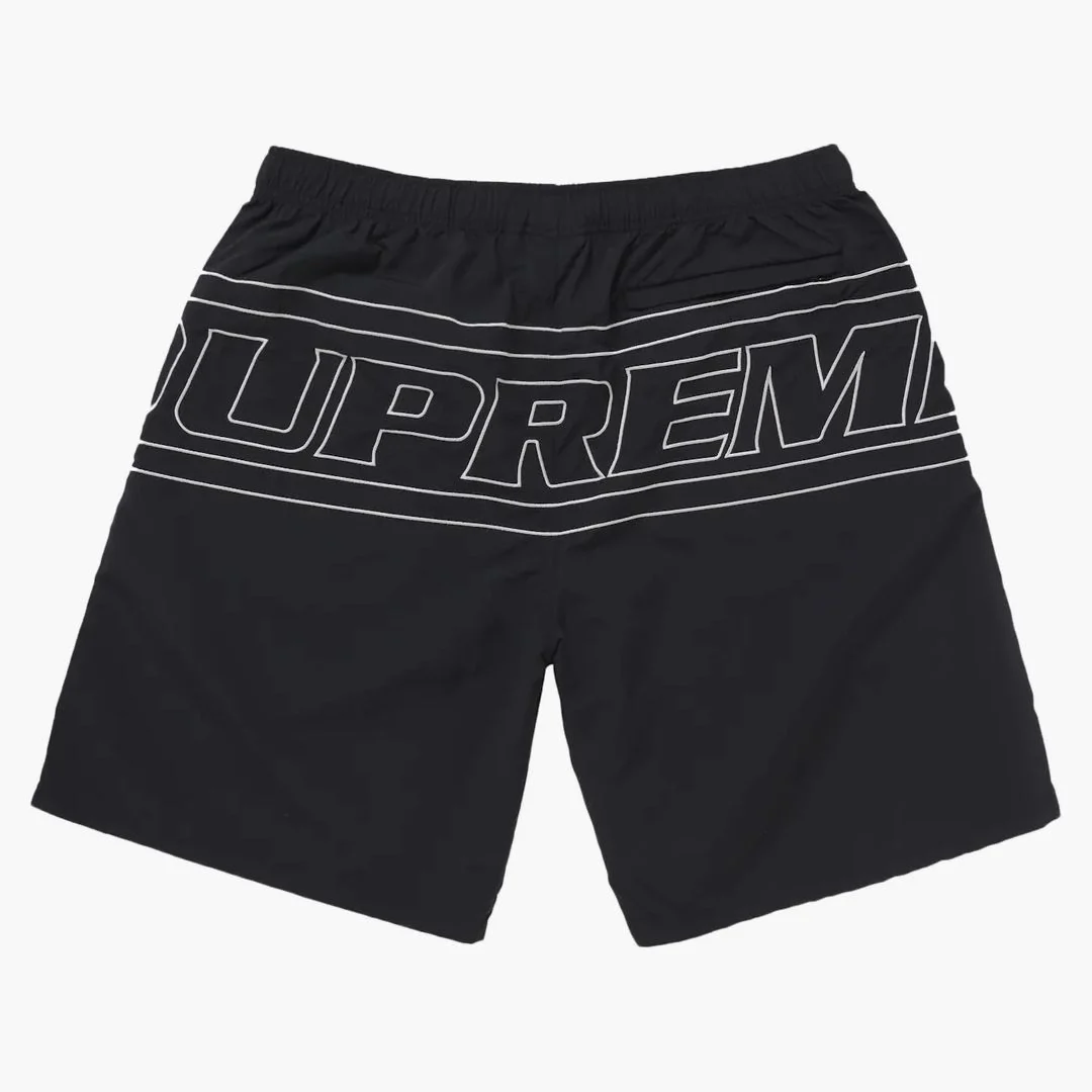 Supreme Big Logo Nylon Short Black - Image 2