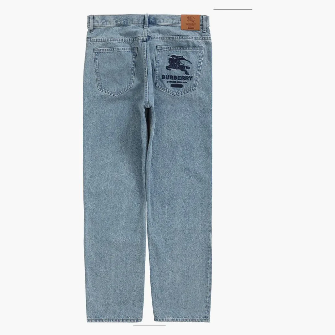 Supreme Burberry Regular Jean Washed Blue