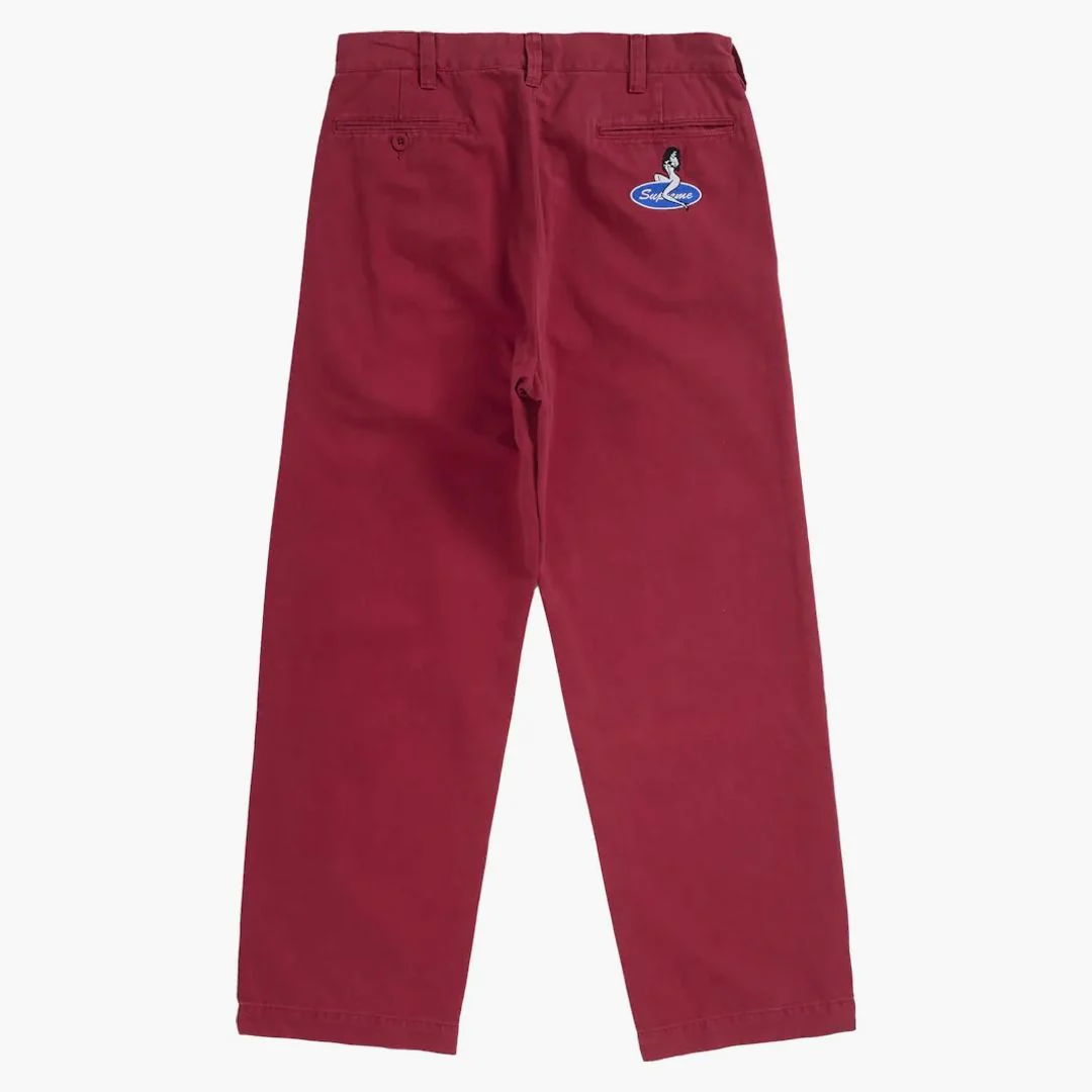 Supreme Chino Pant (fw25) Red - Image 2
