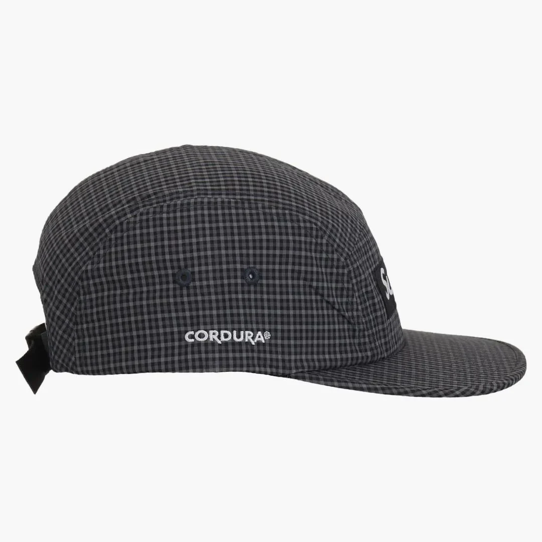 Supreme Cordura Plaid Camp Cap Black - Image 2