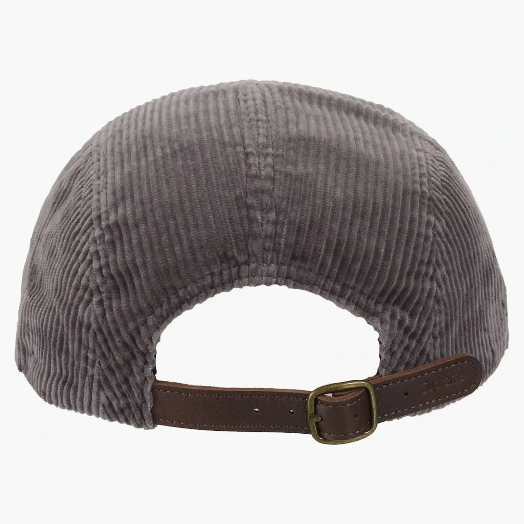 Supreme Corduroy Camp Cap (fw25) Grey - Image 2