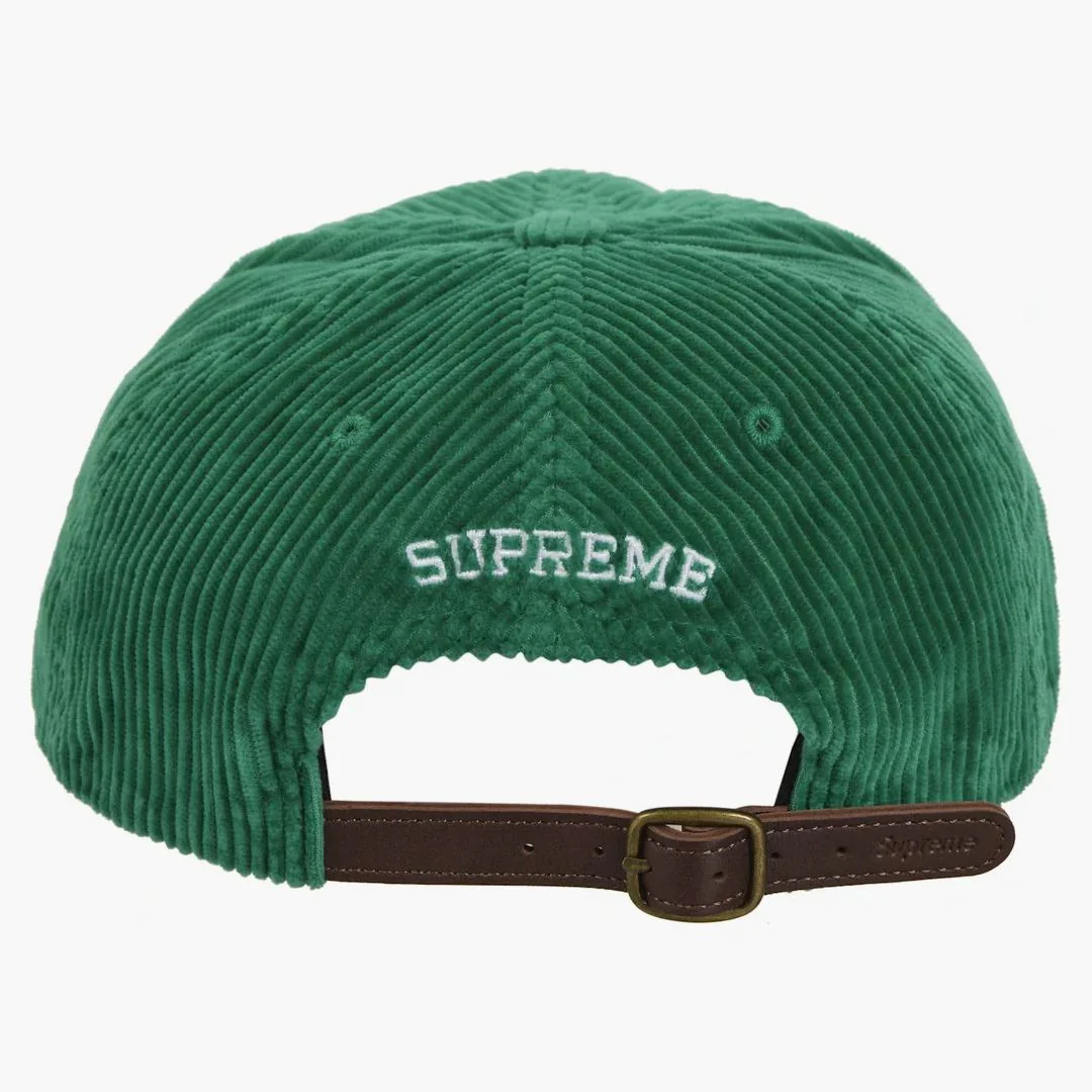 Supreme Corduroy S Logo 6 Panel (fw24) Green - Image 2