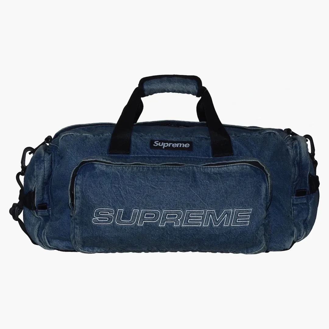 Supreme Denim Duffle Bag Washed Indigo - Image 2