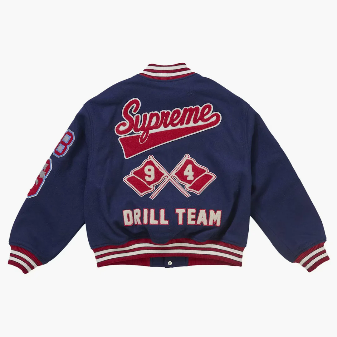 Supreme Drill Team Varsity Jacket Navy - Image 2