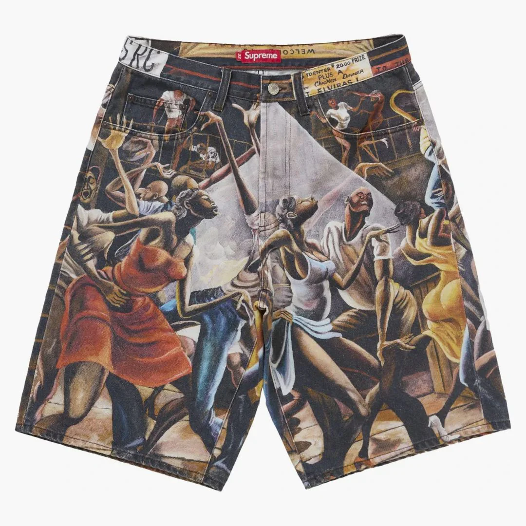 Supreme Ernie Barnes Baggy Denim Short Dance - Image 2