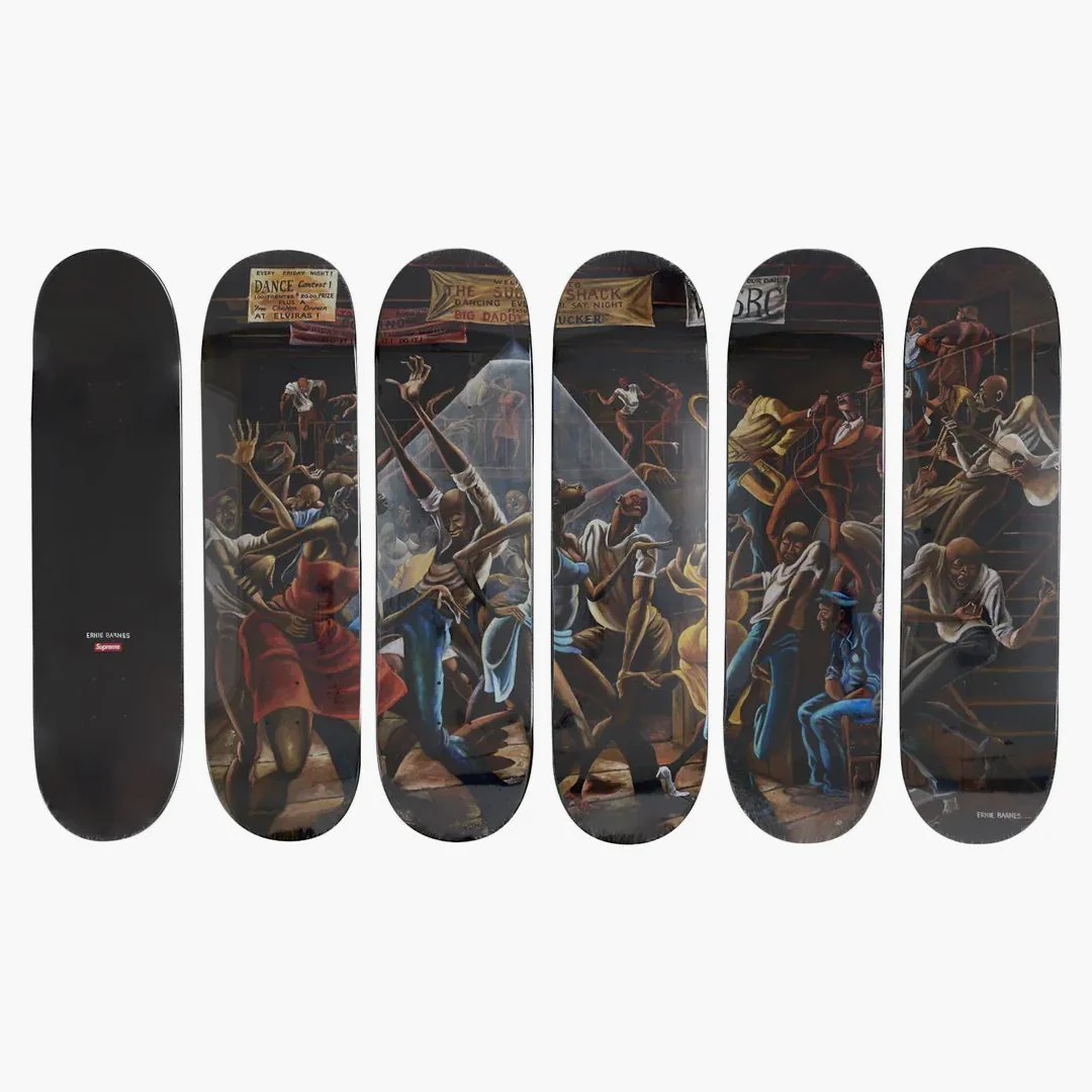 Supreme Ernie Barnes (set Of 5) Skateboard Deck Set Multicolor