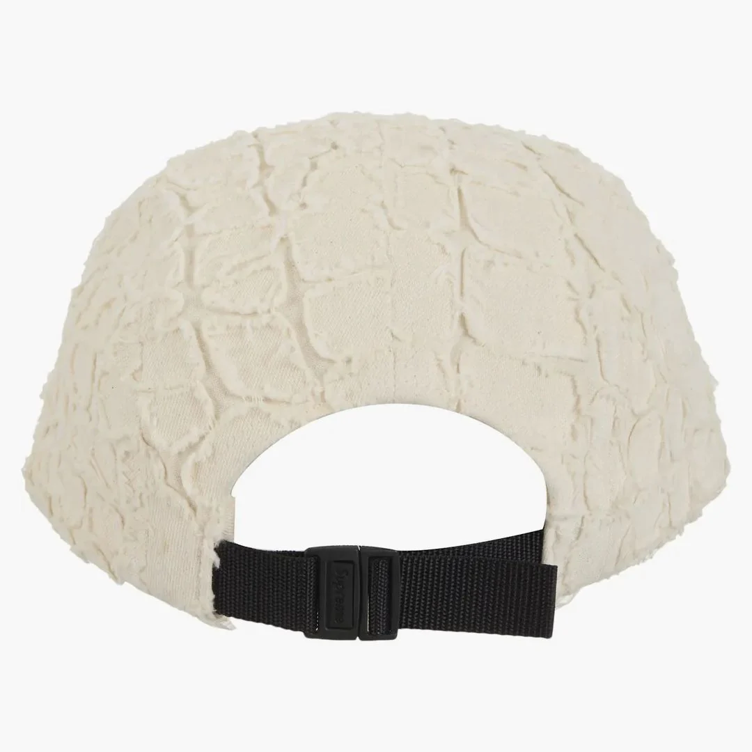 Supreme Frayed Croc Denim Camp Cap Natural - Image 2