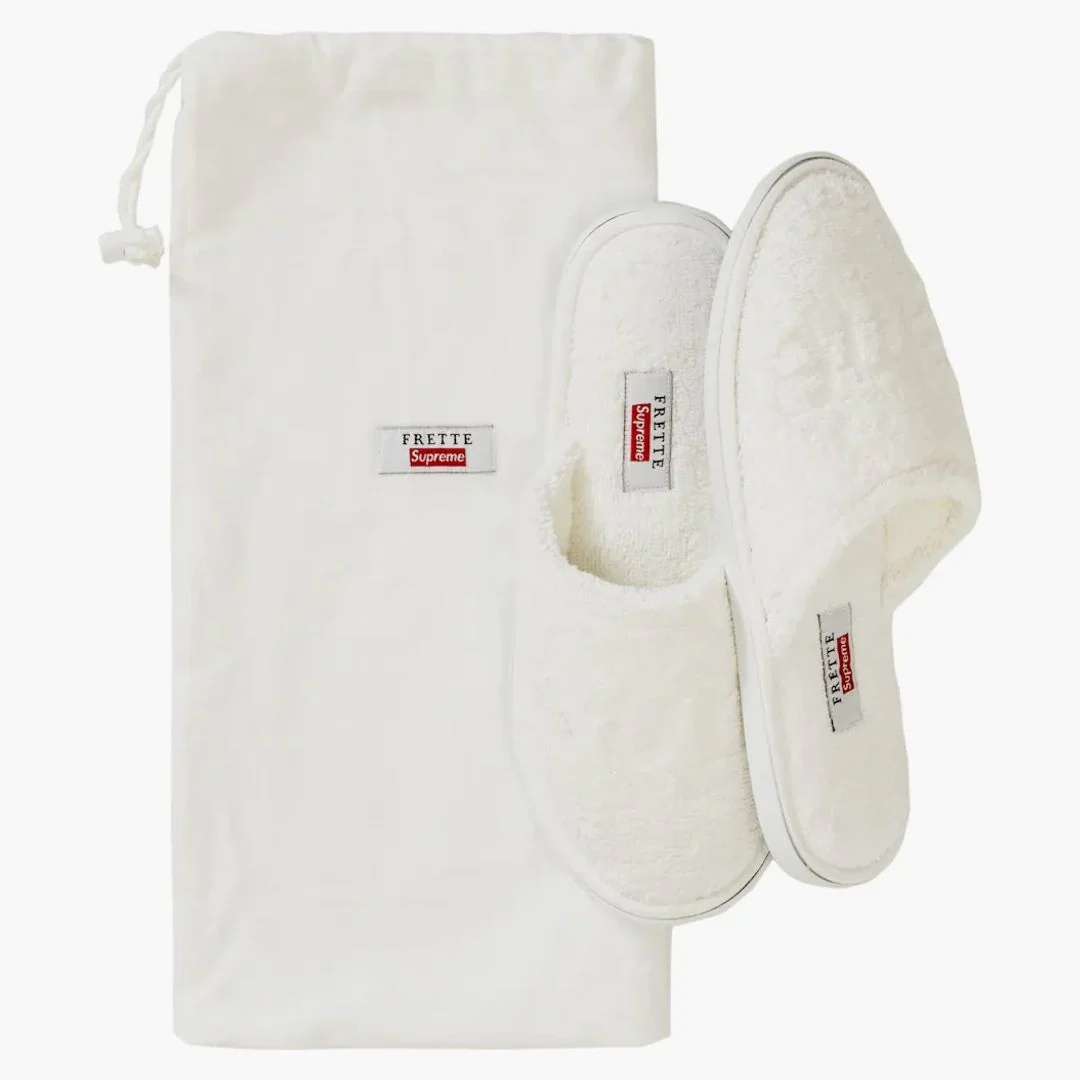Supreme Frette Slippers White