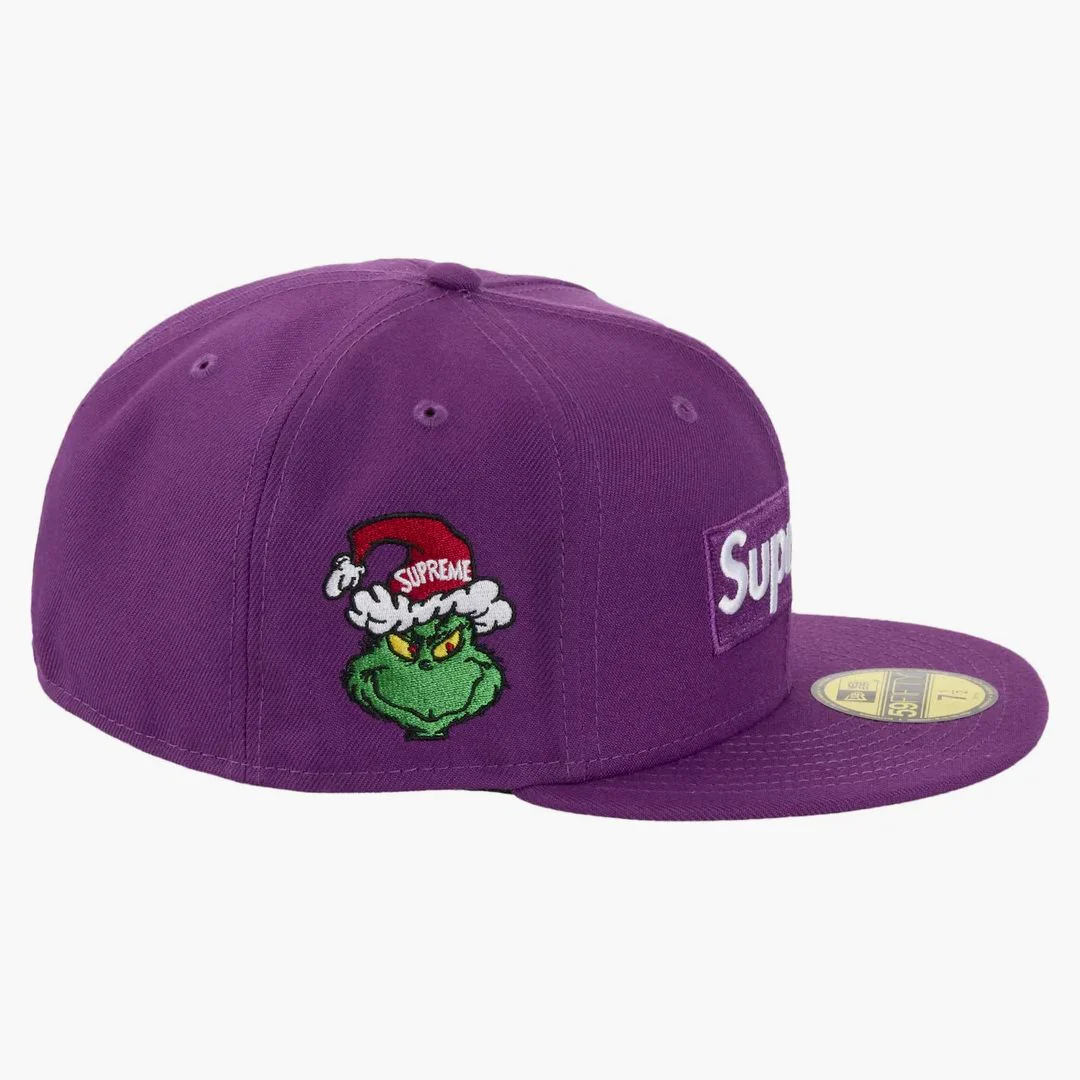 Supreme Grinch Box Logo New Era 59fifty Fitted Cap Purple - Image 2