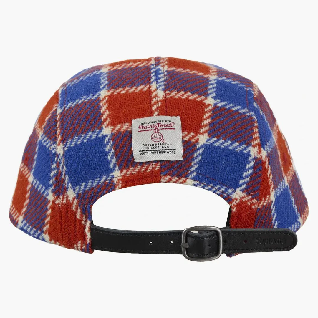 Supreme Harris Tweed Camp Cap Red/blue - Image 2