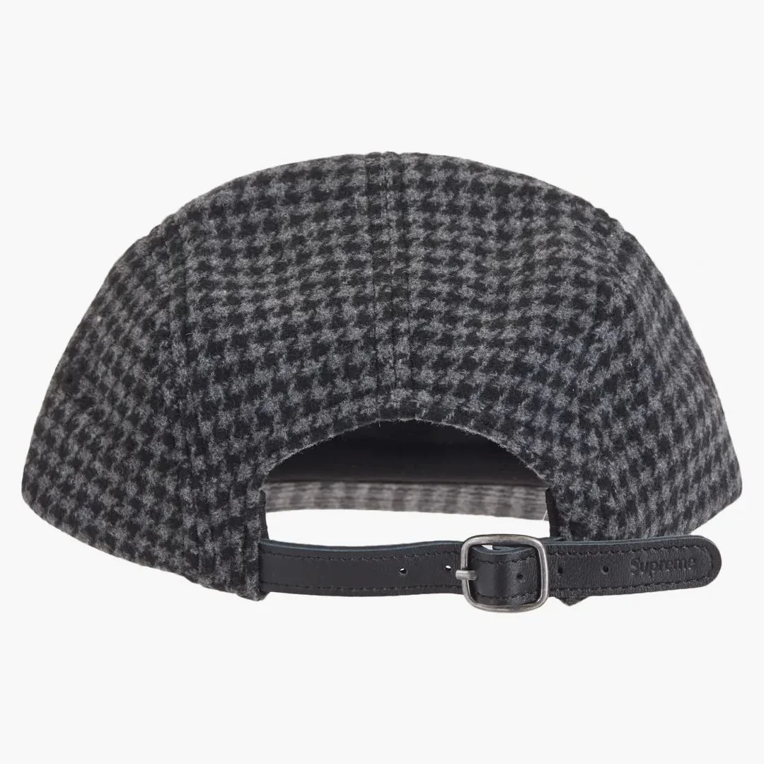 Supreme Houndstooth Wool Camp Cap Black - Image 2