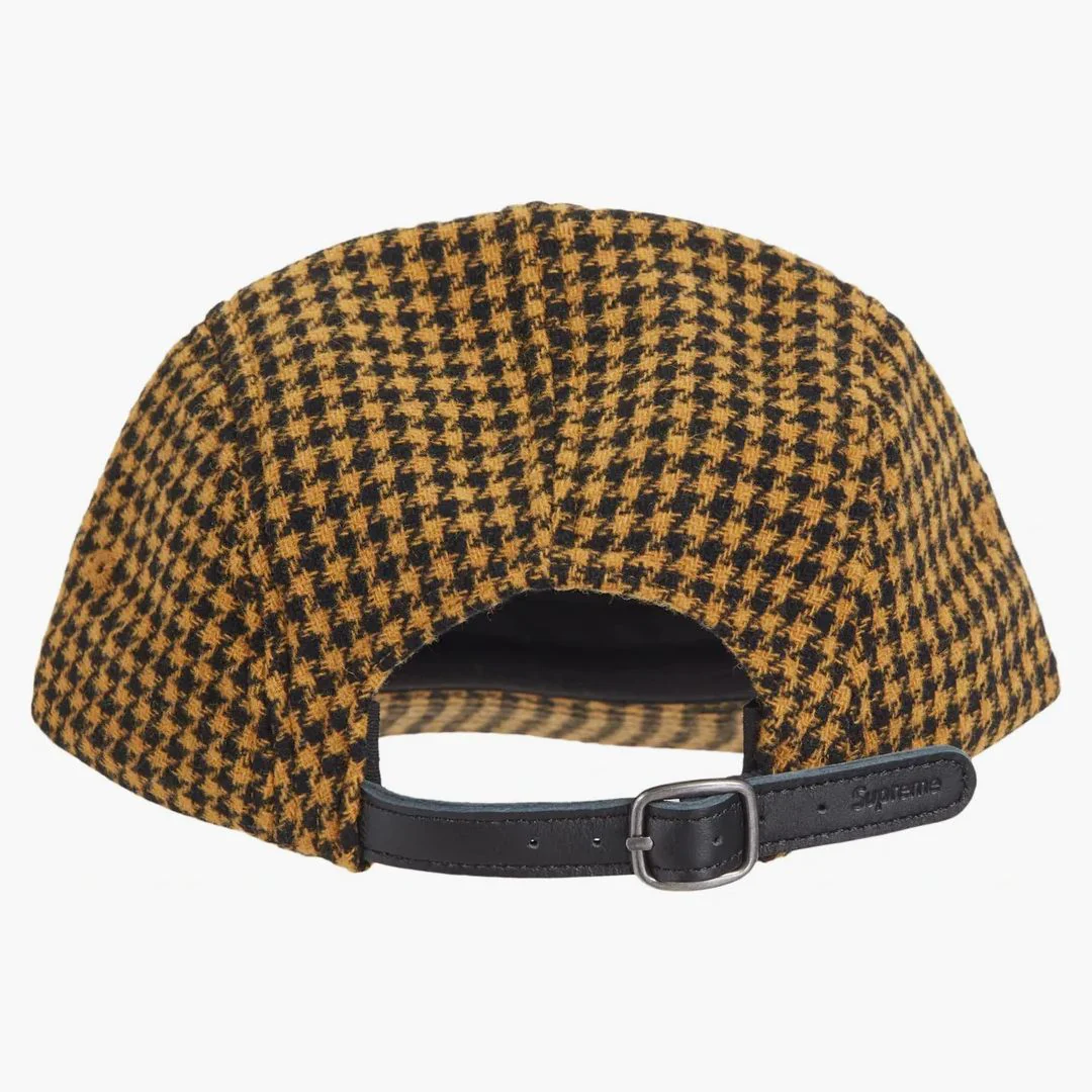 Supreme Houndstooth Wool Camp Cap Yellow - Image 2