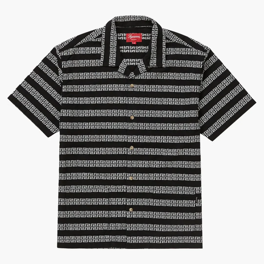 Supreme Key Stripe S/s Shirt Black