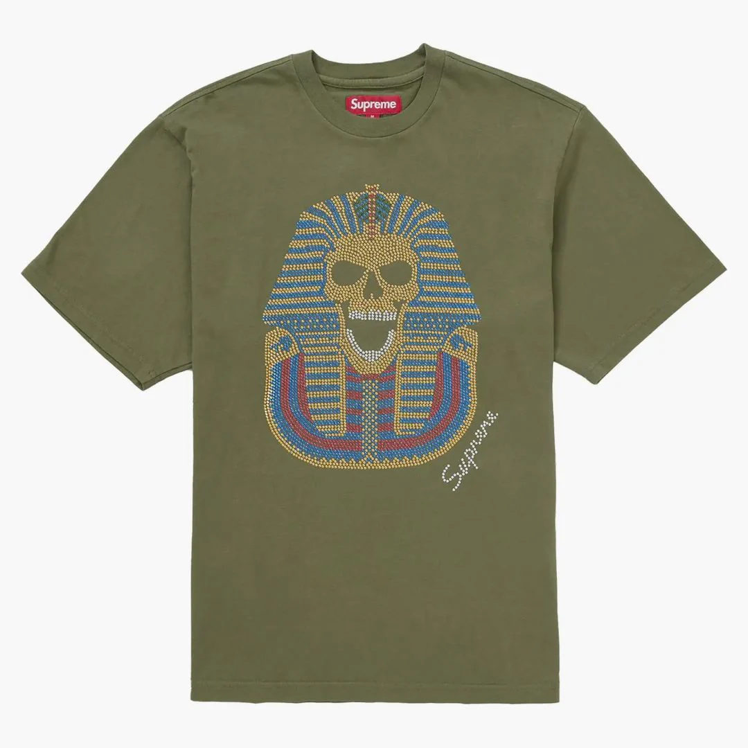 Supreme King Tut S/s Top Olive