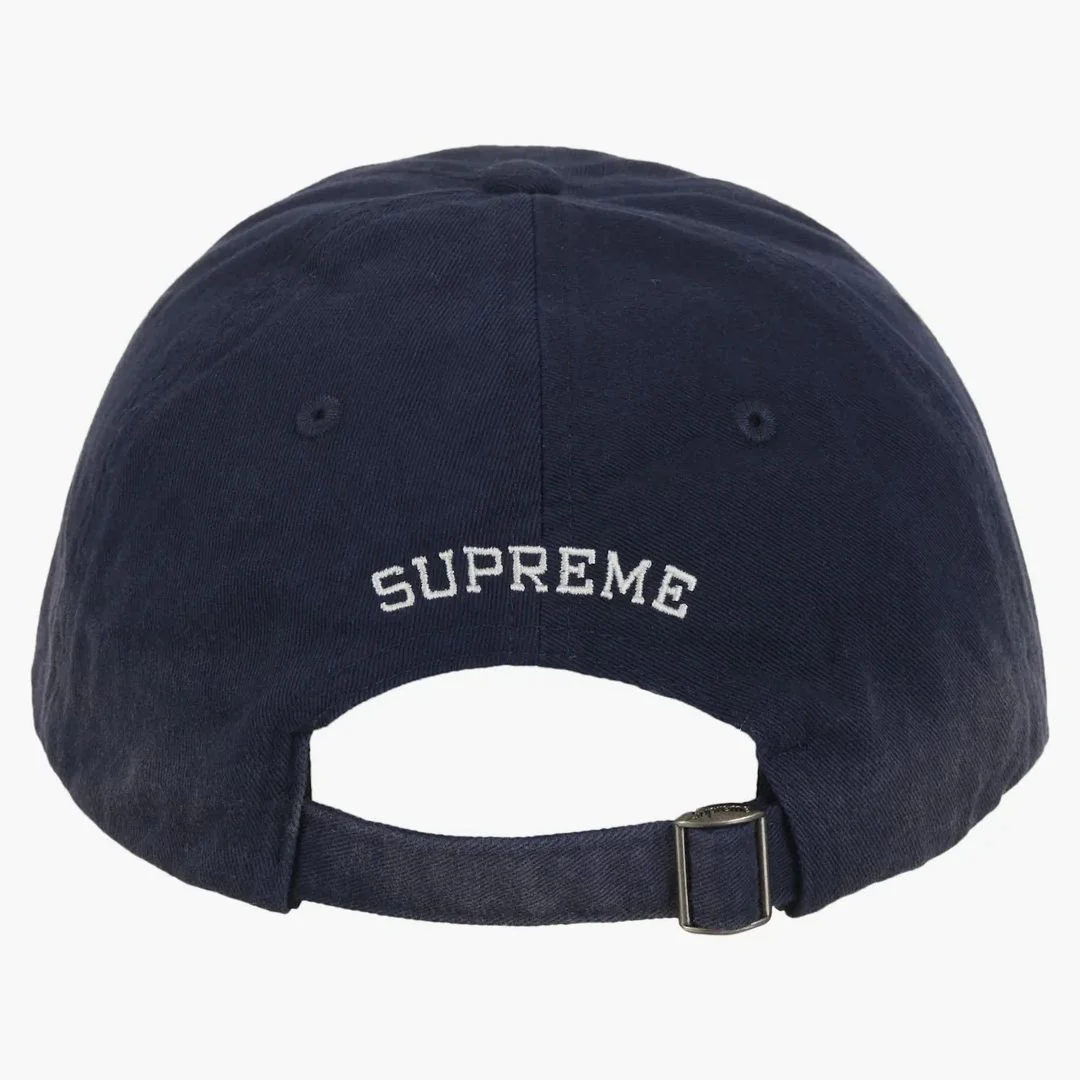Supreme Leather Applique 6-panel Navy - Image 2