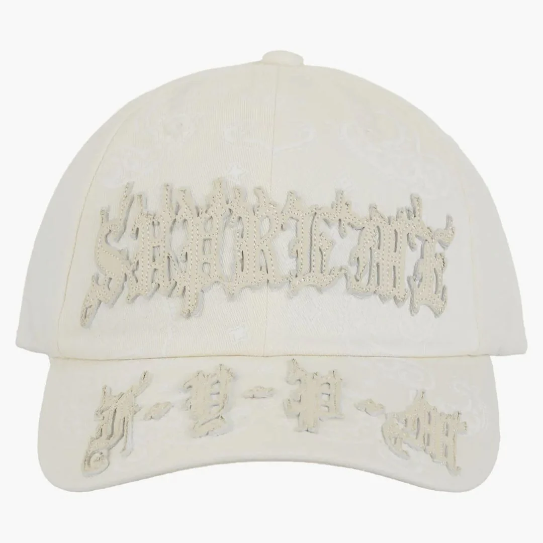 Supreme Leather Applique 6-panel White