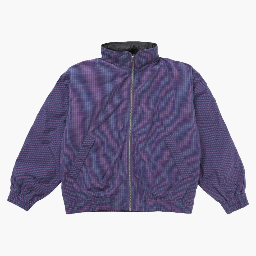 Supreme Leather Collar Utility Jacket (ss25) Blue Plaid