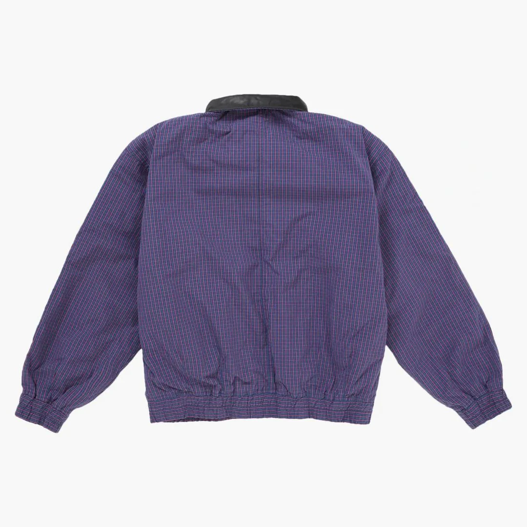 Supreme Leather Collar Utility Jacket (ss25) Blue Plaid - Image 2