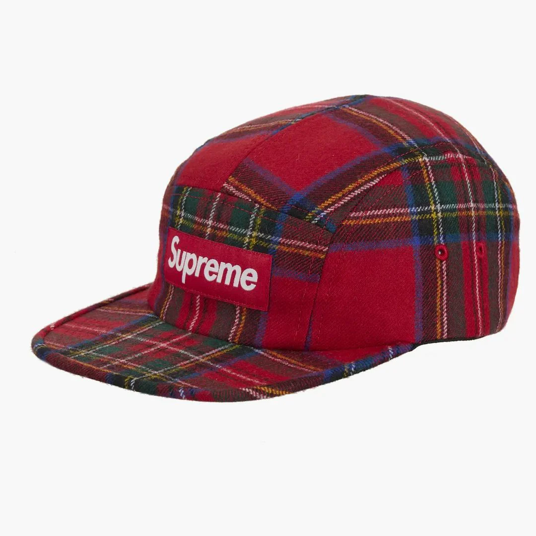 Supreme Lochcarron Camp Cap Red Plaid