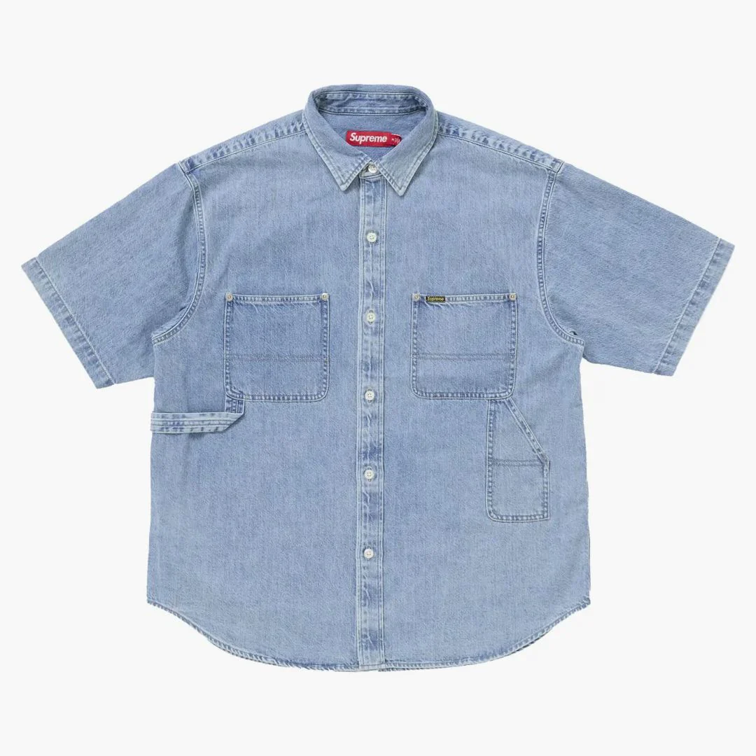 Supreme Loose Fit S/s Denim Painter Shirt (ss25) Denim