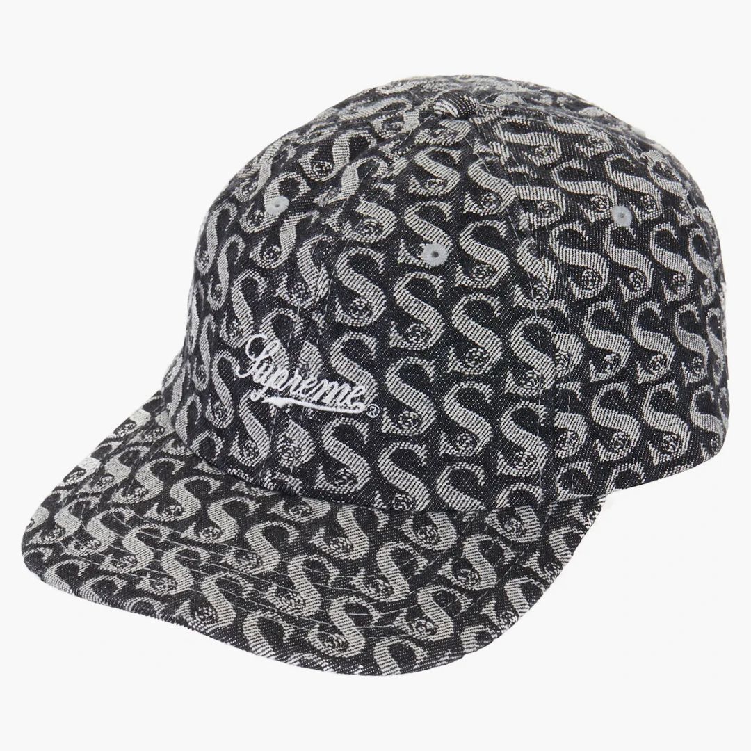 Supreme Monogram Denim 6-panel Black