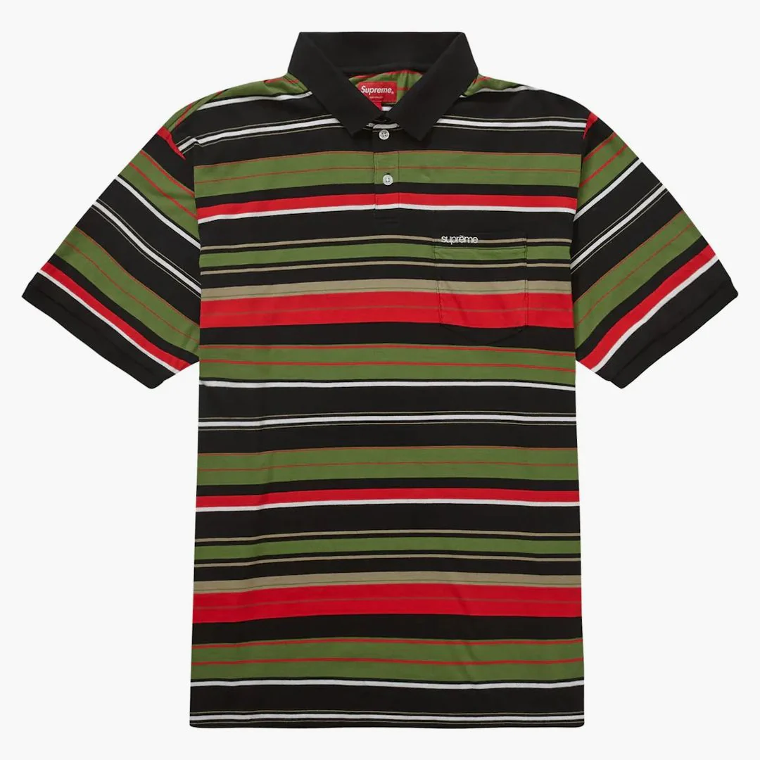Supreme Multi Stripe Polo Black