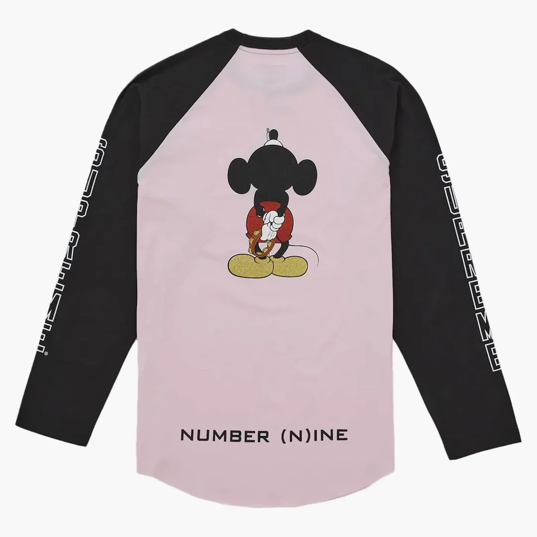 Supreme Number (n)ine Mickey Raglan L/s Top Pink - Image 2