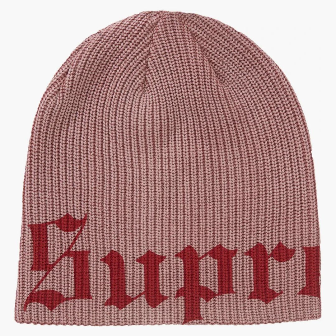 Supreme Old English Printed Beanie Red - Image 2