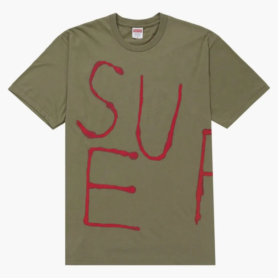 Supreme Painted Tee (ss25) Olive