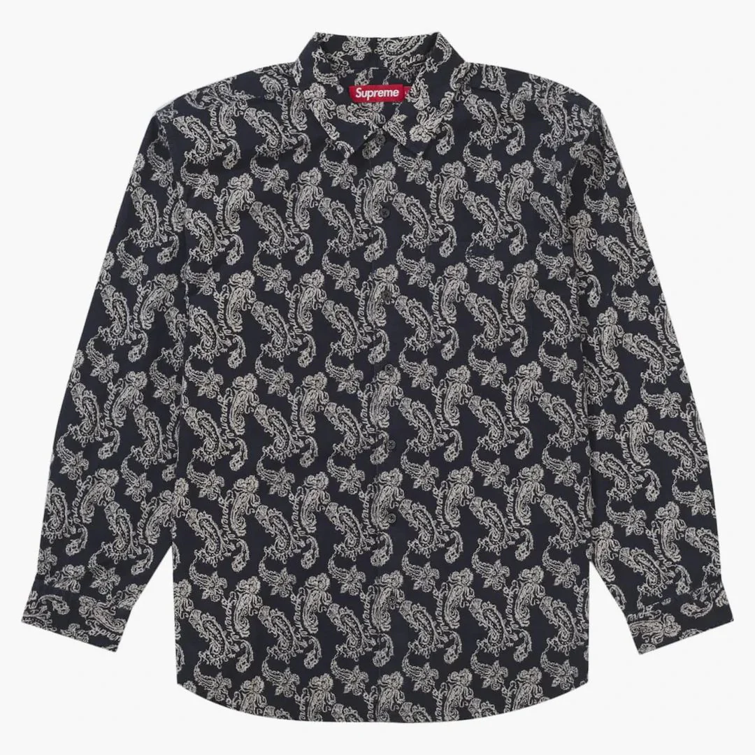 Supreme Paisley Flannel Shirt Black