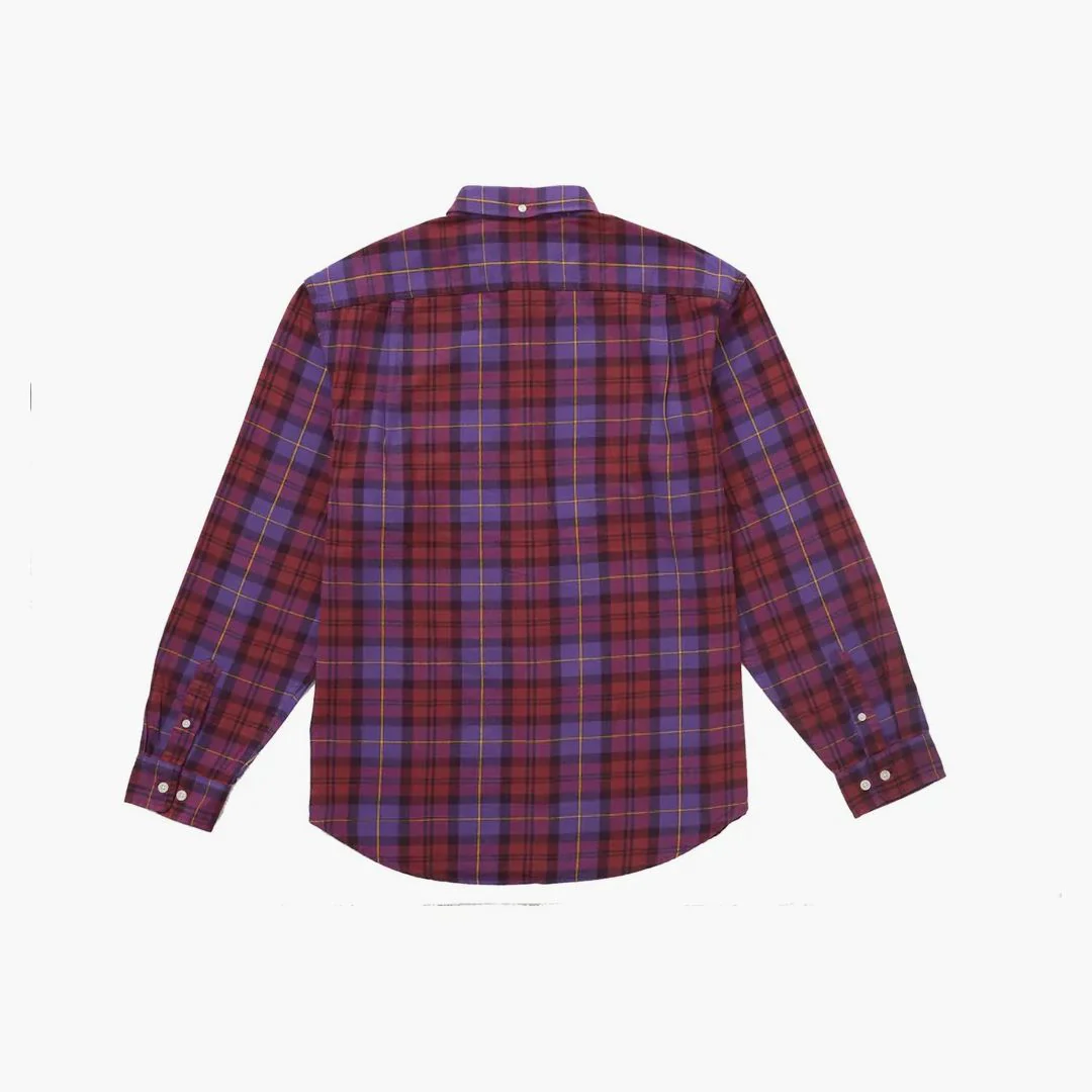 Supreme Plaid Flannel Shirt (fw24) Purple - Image 2