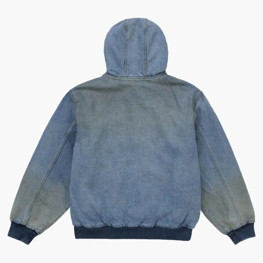 Supreme Reflective Arc Hooded Work Jacket Denim - Image 3