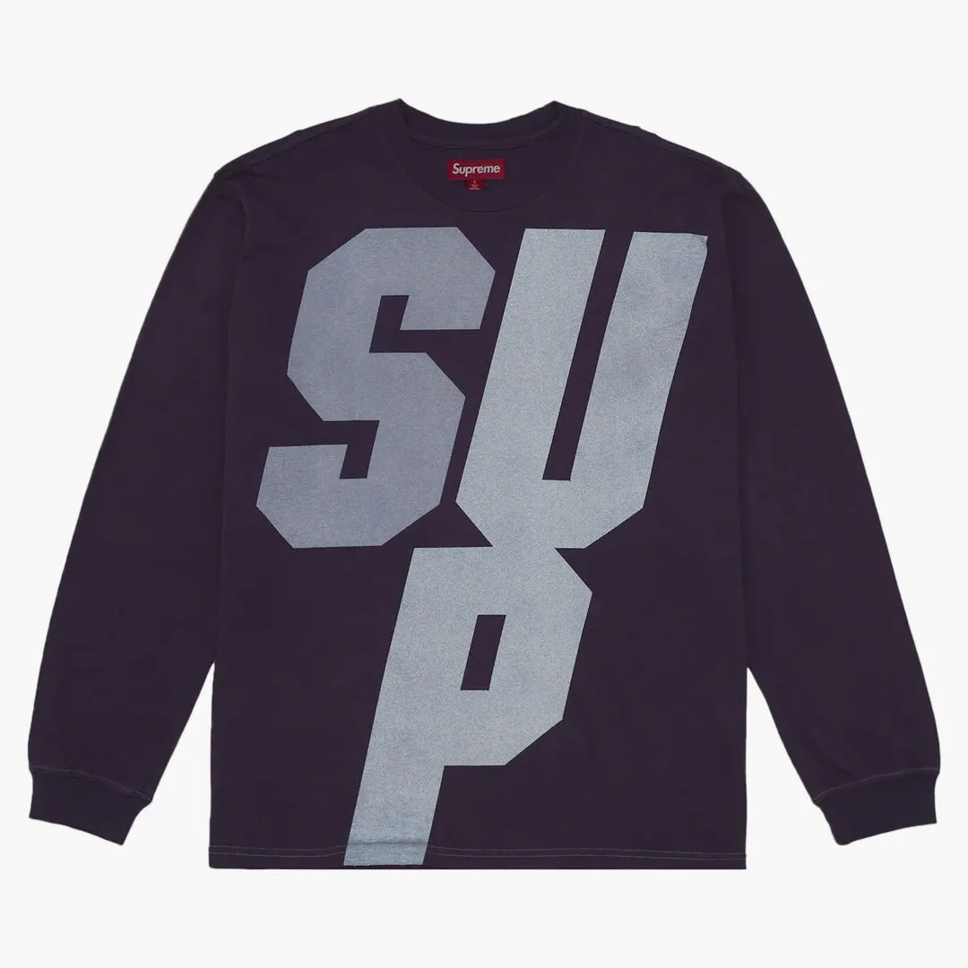 Supreme Reflective L/s Top Purple - Image 3