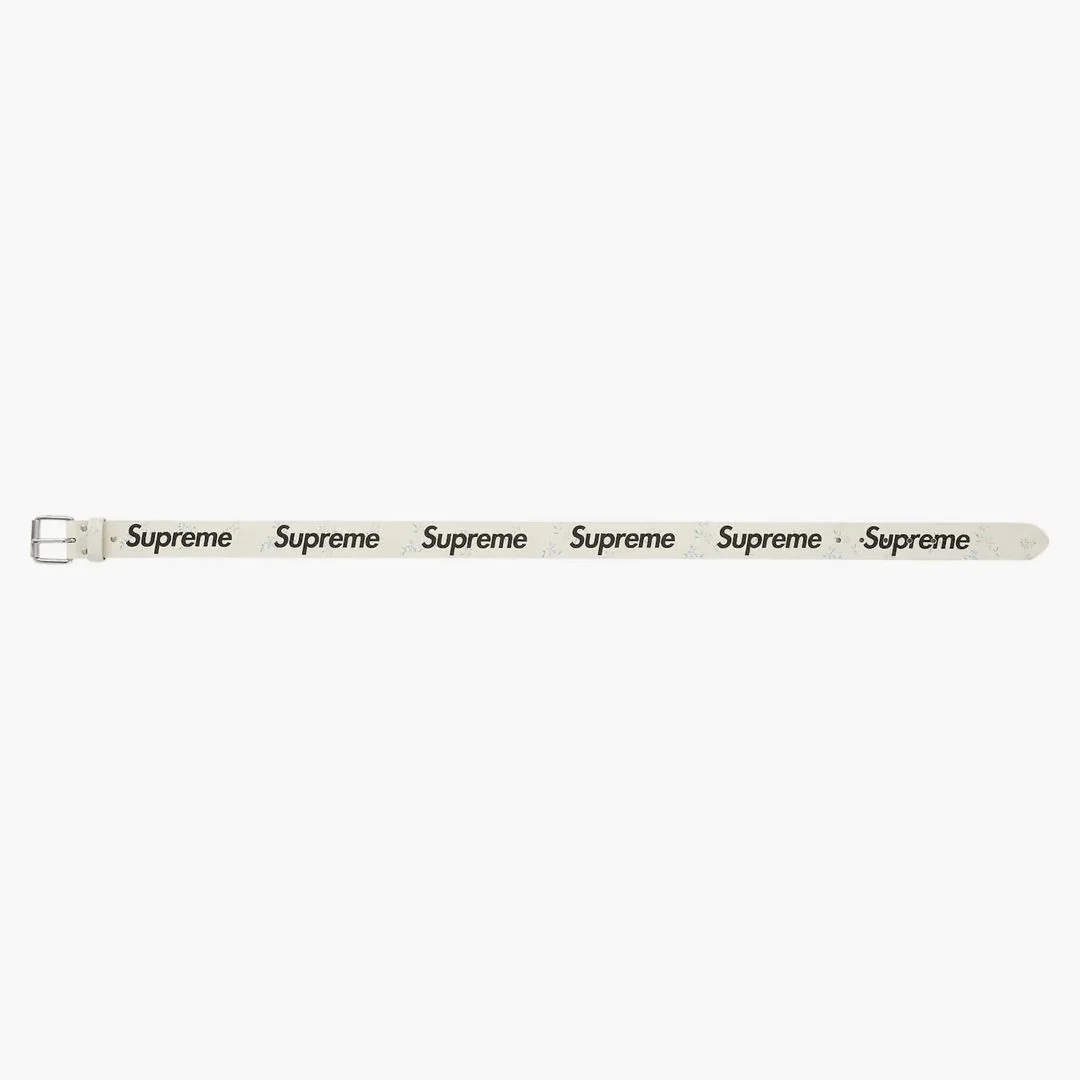 Supreme Repeat Leather Belt (fw25) White - Image 3
