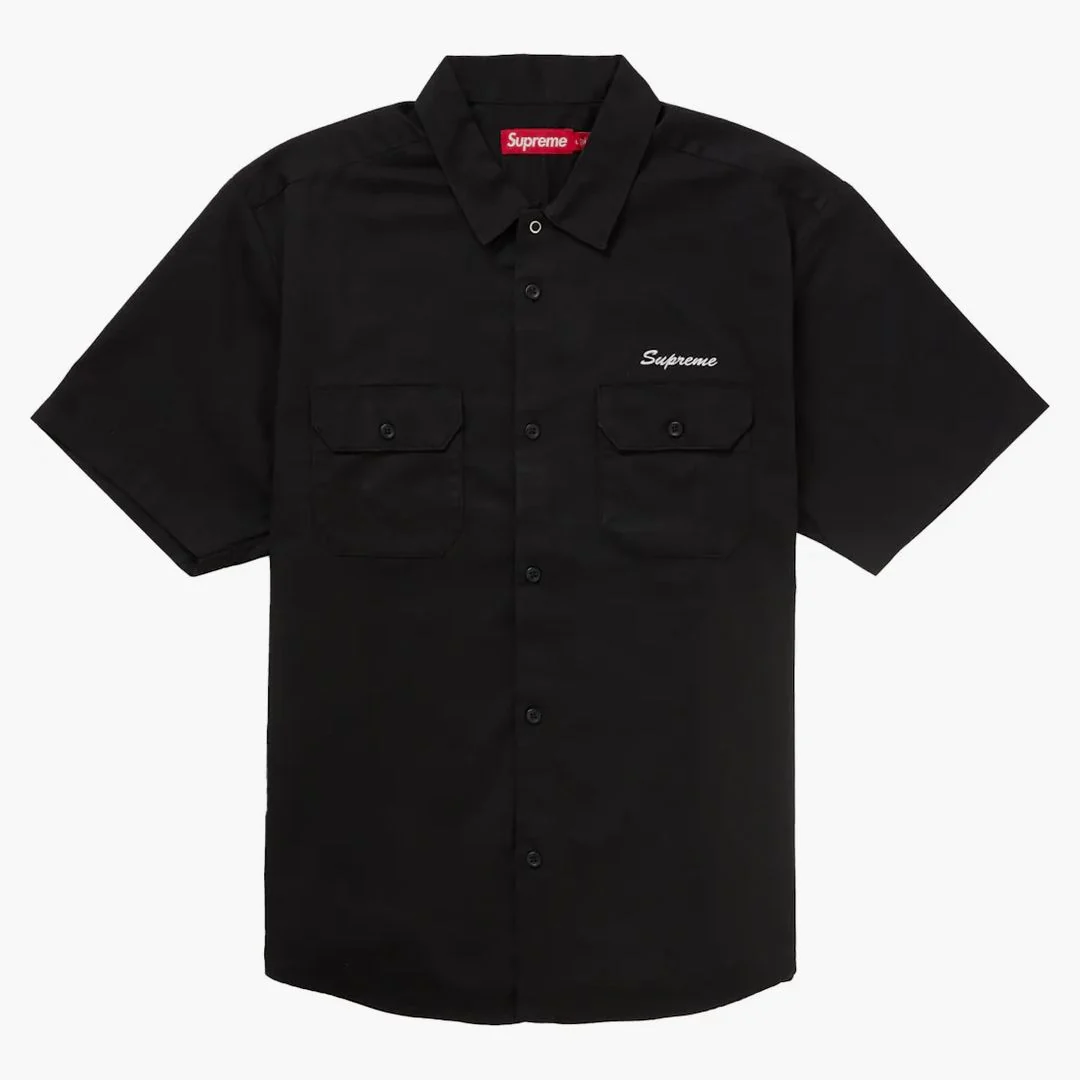 Supreme Rhinestone Pin Up S/s Work Shirt Black - Image 2