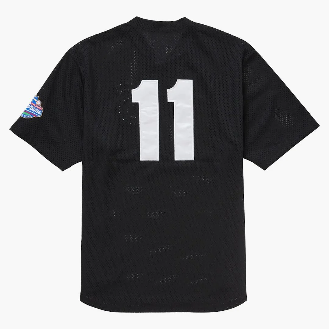 Supreme S Logo Baseball Henley (ss25) Black - Image 2