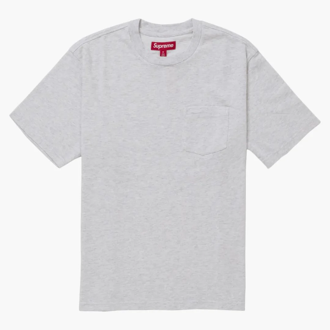 Supreme S/s Pocket Tee (ss25) Heather Grey