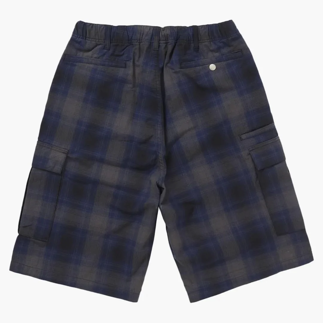 Supreme Shadow Plaid Cargo Short Navy - Image 2