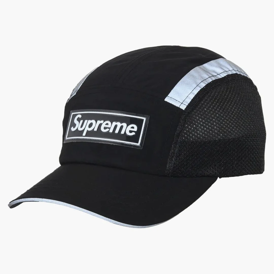 Supreme Side Mesh Camp Cap Black - Image 4