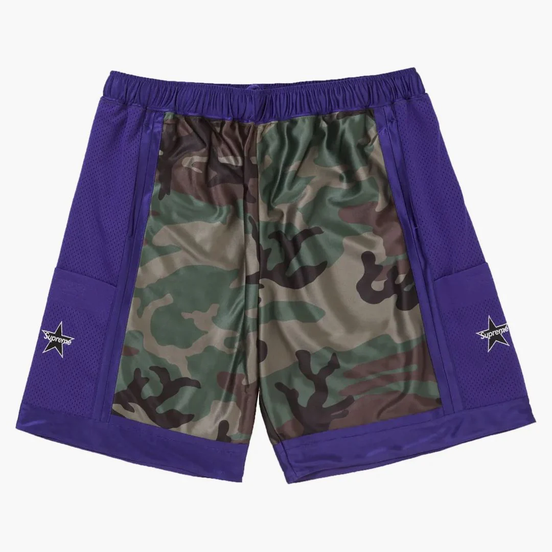 Supreme Side Pocket Basketball Short Woodland Camo - Image 2