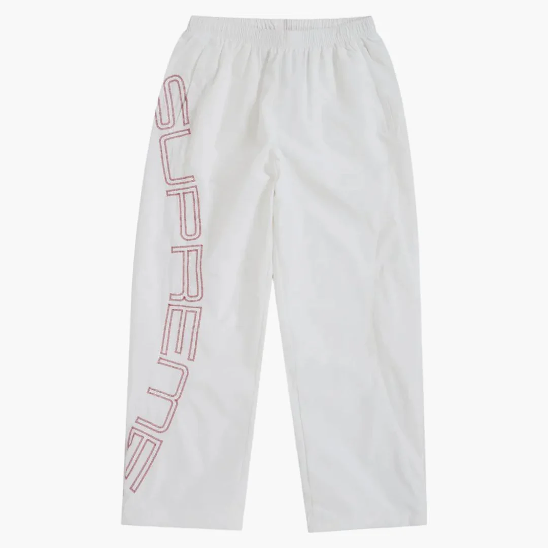 Supreme Spellout Embroidered Track Pant (ss25) Ivory