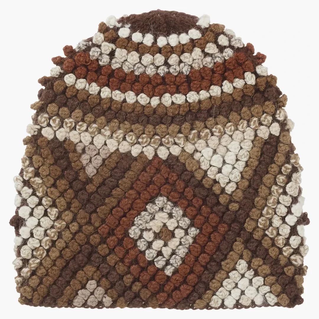Supreme Textured Knit Beanie Brown - Image 2