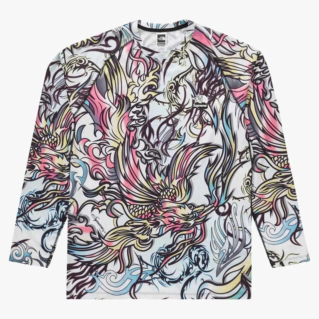 Supreme The North Face Base Layer L/s Top (fw22) Multicolor Dragon