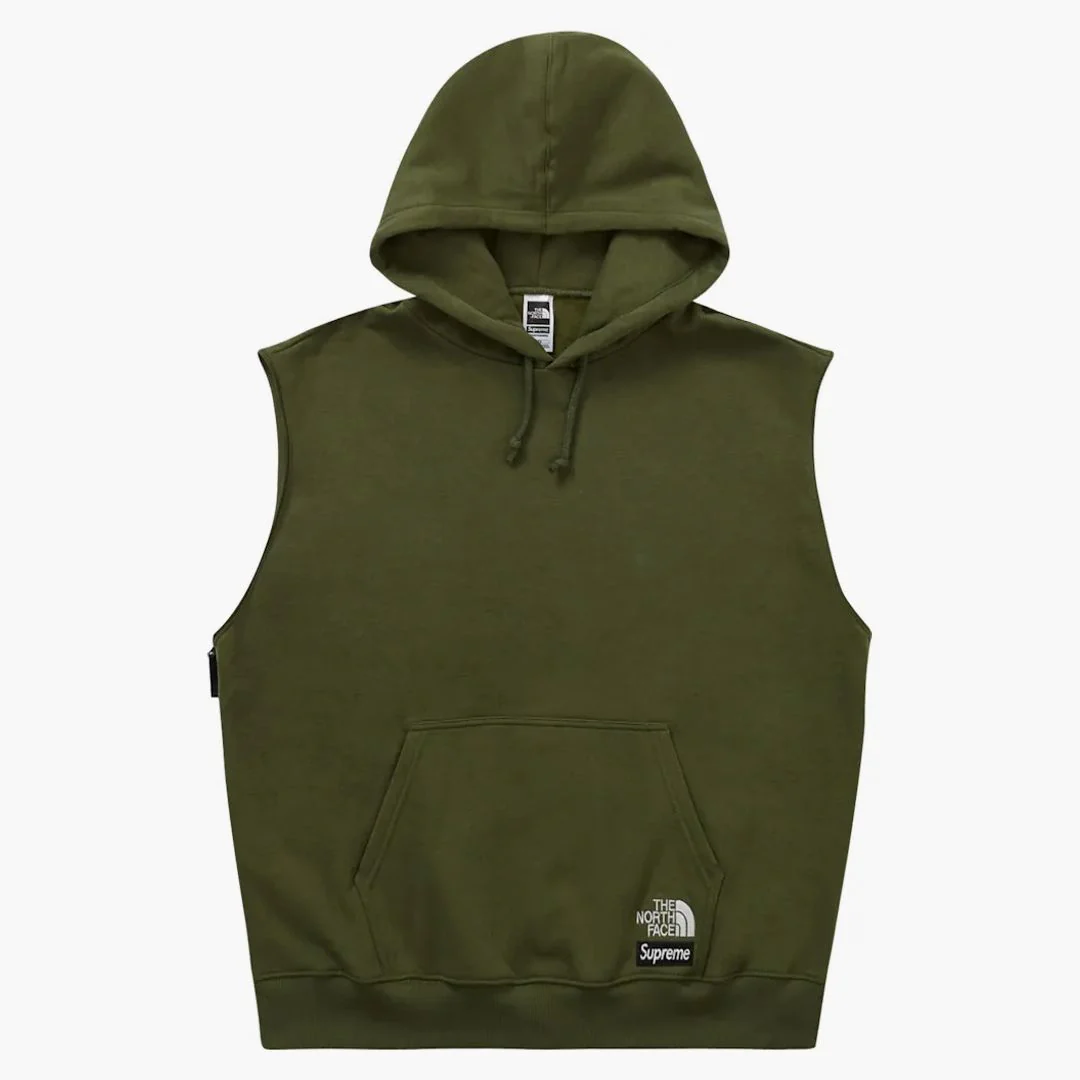 Supreme The North Face Convertible Hooded Sweatshirt Olive - Image 2