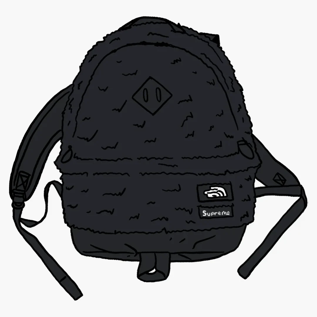 Supreme The North Face Faux Fur Backpack Black