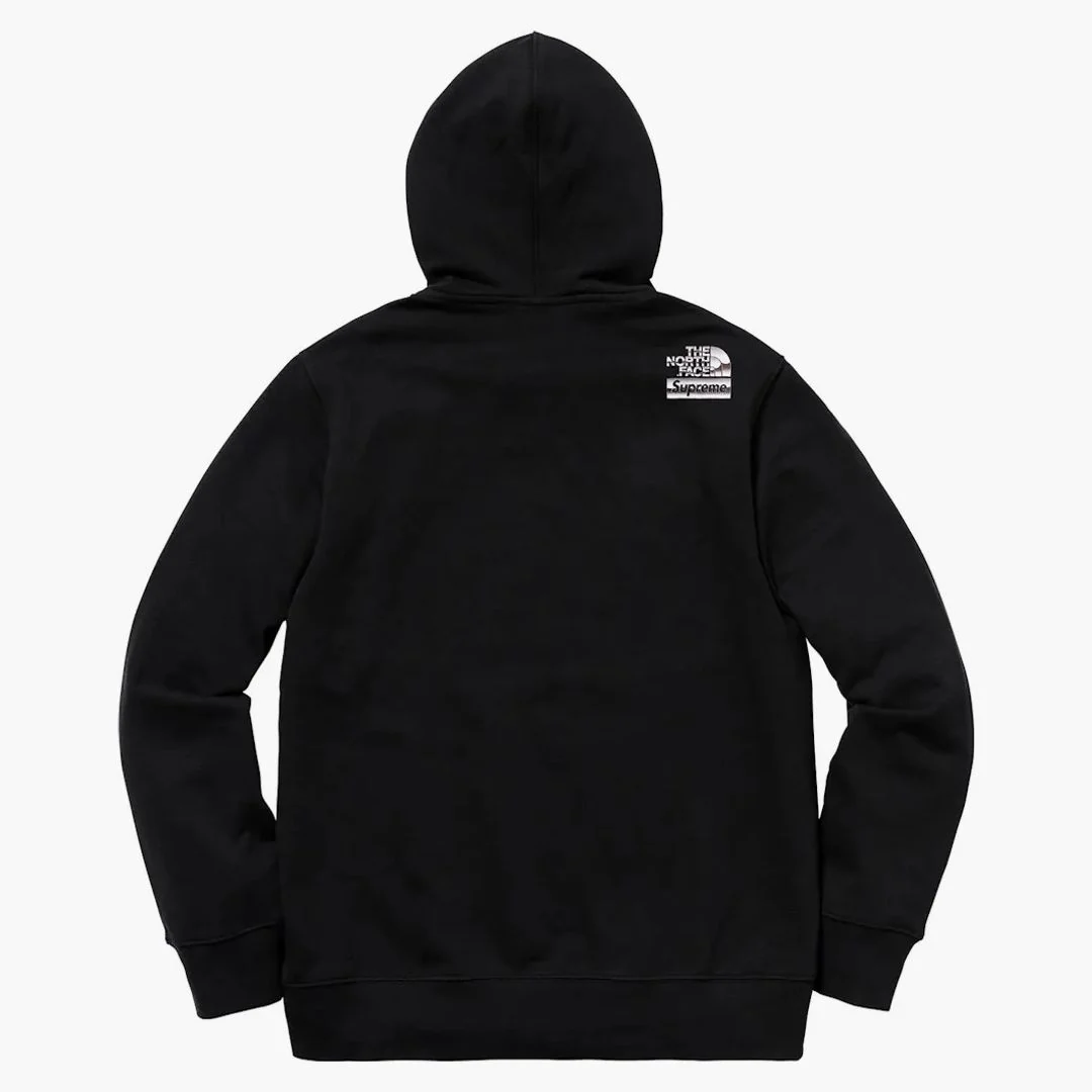 Supreme The North Face Metallic Logo Hooded Sweatshirt Black - Image 2