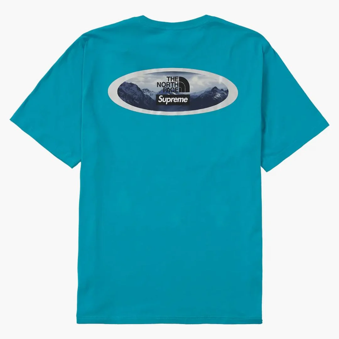 Supreme The North Face Mountains Tee Teal - Image 2