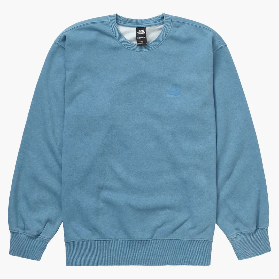 Supreme The North Face Pigment Printed Crewneck Turquoise