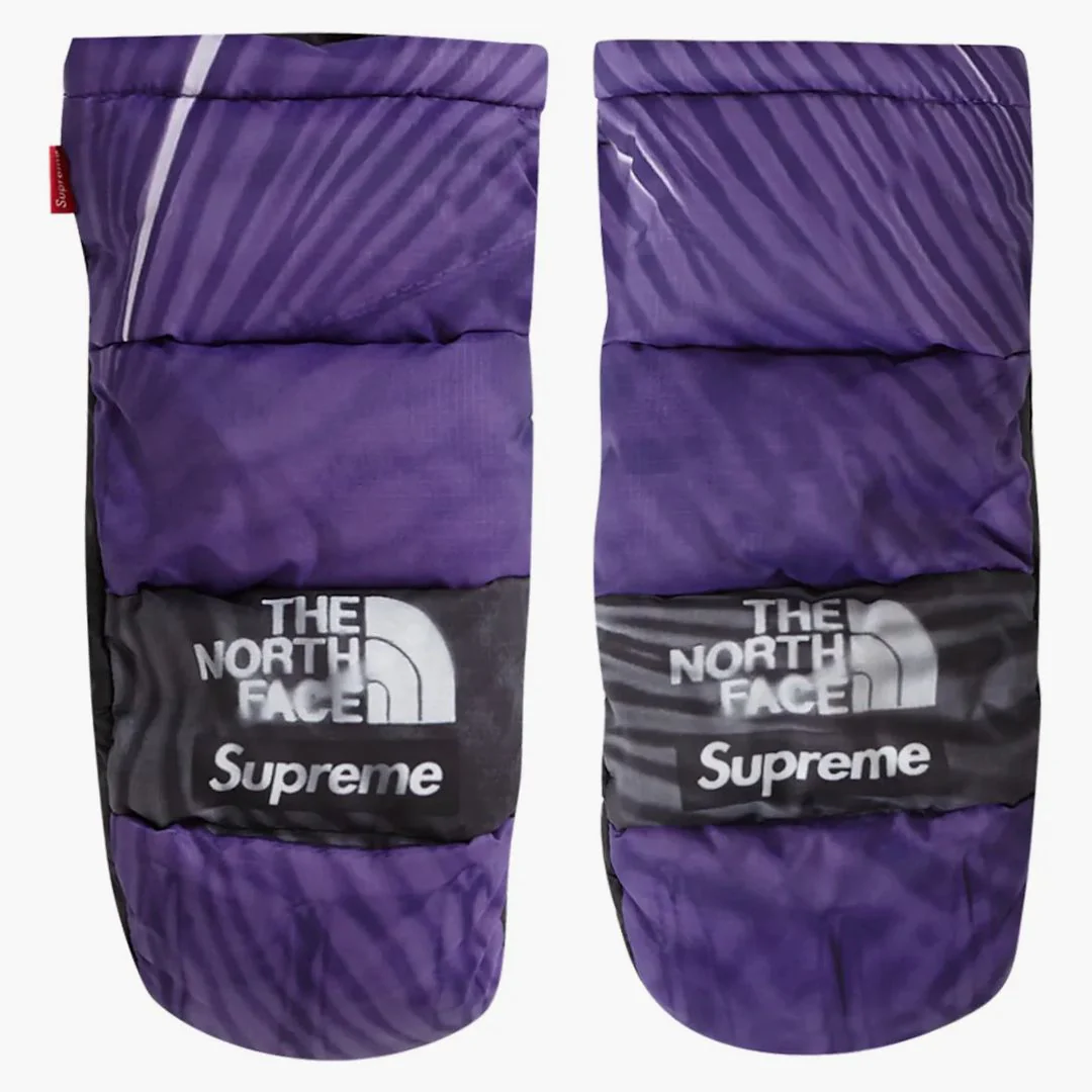 Supreme The North Face Printed Montana Trompe L'oeil Mitt Purple - Image 2